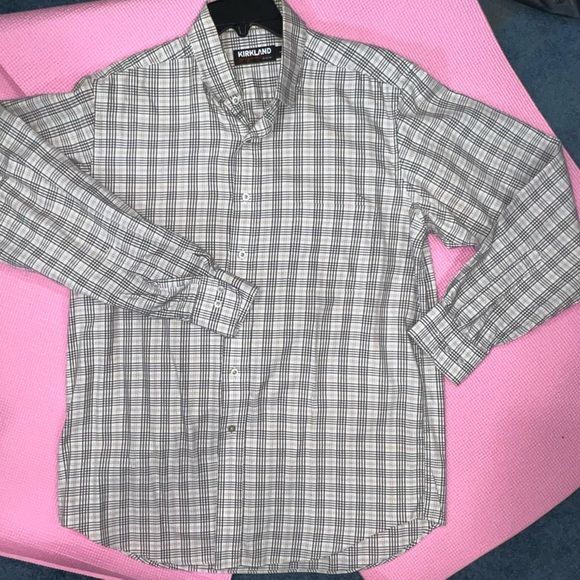 Set of 2 : Kirkland Premium Button-down Shirts size: L - Picture 7 of 9